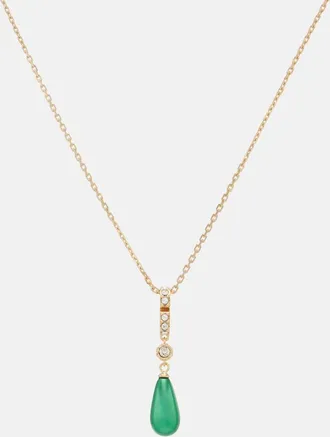 Valentino VLogo Swarovski-embellished pendant necklace