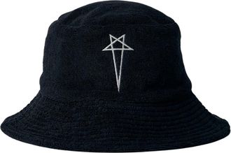 Rick Owens Beach Bucket Hat - unisex - Hoeden - Zwart - ONE Size - Katoen - Accessoires