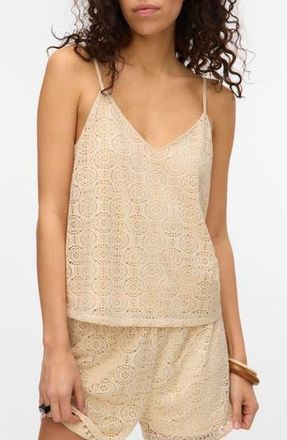 Vero Moda Maya V-Neck Singlet Top in Birch at Nordstrom Rack, Size X-Small