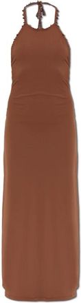 CHRISTOPHER ESBER Quartz Halte Strandjurk - Dames - Maxi kleedjes - Bruin - XS - Kleedjes
