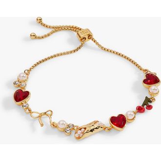 Alex and Ani There Cannoli Be You Bow & Heart Adjustable Bolo Bracelet in Gold at Nordstrom