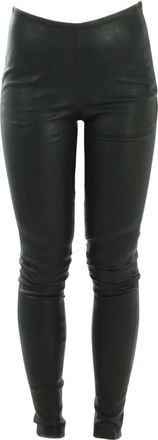 BTF-CPH 10412 Leren Legging - Dames - Leren Broeken - Zwart - 2XL - Leer - Broeken