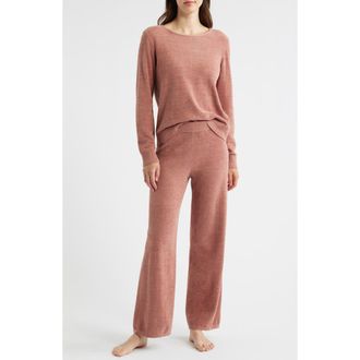 Barefoot Dreams CozyChic Ultra Lite Boat Neck Pajamas in Faded Brick at Nordstrom Rack, Size Medium