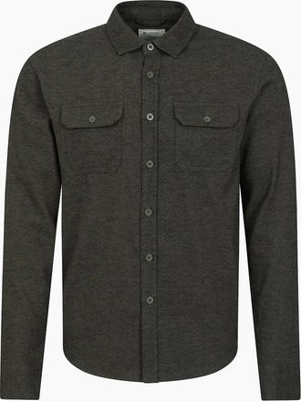 Mountain Warehouse Mens Mountain Warehouse Mens Trace Flannel Long-Sleeved Shirt - Green - Size: 40/Regular