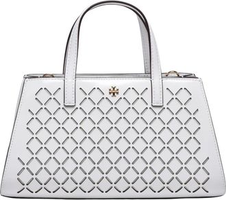 Tory Burch Emerson Perforated Mini Bag - Dames - Handtassen - Wit - ONE Size - Leer - Tassen