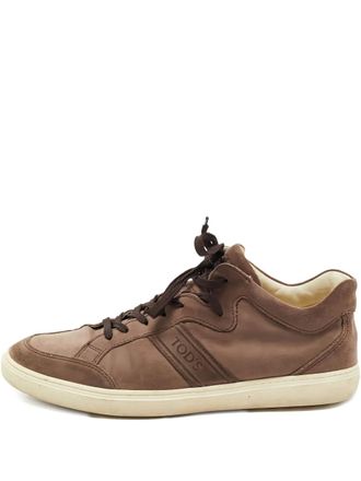 Tod's leather sneakers - men - Calf Leather/Calf Leather/Rubber - 41.5 - Brown