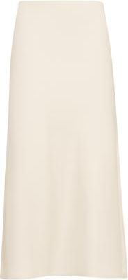 Brunello Cucinelli Satin cady fluid pencil skirt in Beige Silk at Nordstrom, Size 44 It