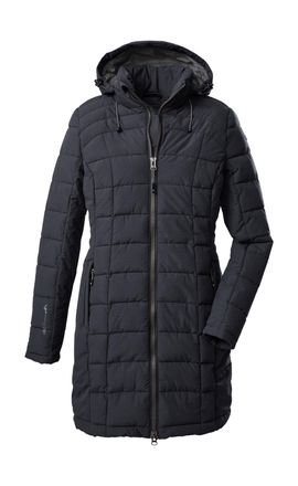 Killtec Steppmantel KILLTEC Skane WMN Quilted PRK, Damen, Gr. 42, schwarz, Oberstoff: 100% Polyester, Futter: 100% Polyester, Wattierung: 100% Polyester, M&auml;nt
