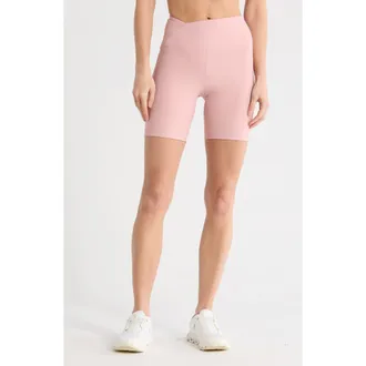 Yogalicious WonderLink Nola Rib Bike Shorts in Blush Silk at Nordstrom Rack, Size X-Small