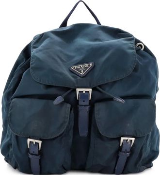 Prada Double Front Pocket Tessuto Medium backpack - Groen