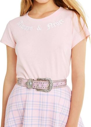 Wildfox Always And Never No9 Short Sleeve Tee In Romantic