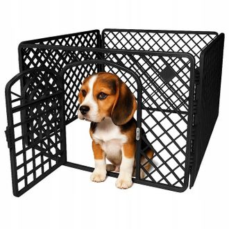 OEM Parque Para Cachorros Parque Para Perros Negro (i220)