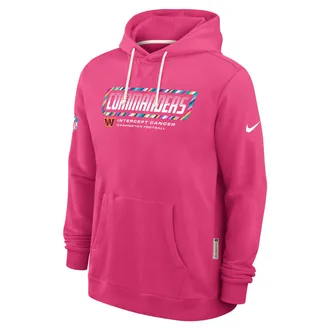 Nike Washington Commanders Crucial Catch Sideline Standard Issue Nike Mens Dri-FIT NFL Pullover Hoodie in Pink | 03AZ68XZUZ-F9R