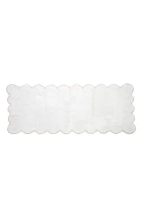 VCNY Home Scallop Cotton Bath Runner in White at Nordstrom Rack