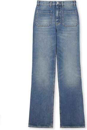 Fortela Jane Bootcut Stone Wash Denim Trousers in D470 at Nordstrom, Size 28 Eu