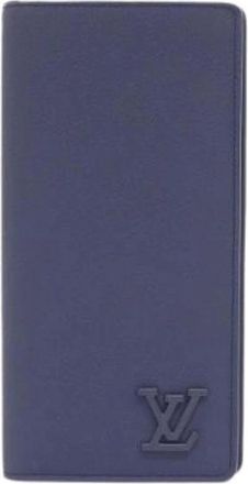 Louis Vuitton Pre-owned Wallets, male, Blue, Size: ONE SIZE Pre-owned Aerogram Calfskin Wallet