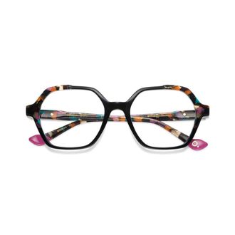 Etnia Barcelona Oriana Geometric Frame Eyeglasses with Multicolored Temples