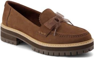 Toms Cara Bow Platform Loafer in Dark Brown at Nordstrom, Size 8.5