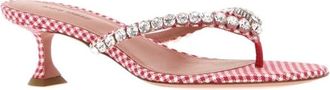 Amina Muaddi Schoenen, Dames, Rood, 38 EU, Heeled Mules