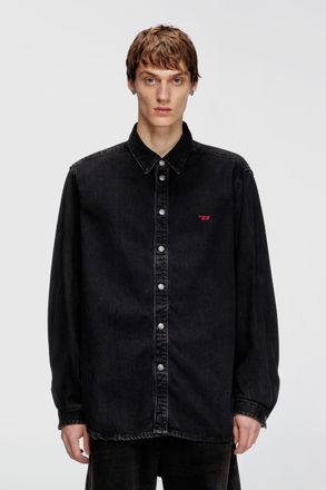 Diesel Shirt in Tencel denim - Denim Shirts - Man - Black