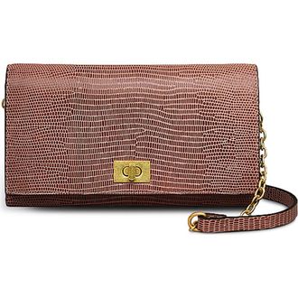 Radley London Carpenter Yard Lizard Embossed Crossbody Bag in Prairie Pink at Nordstrom Rack