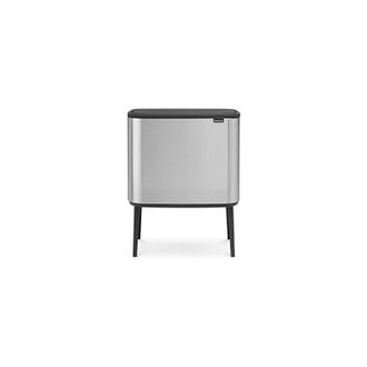 Brabantia 316081 Papelera 33 L Rectangular Acero Inoxidable Negro, Acero Inoxidable
