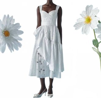 Celia B Corsica Midi Dress In White