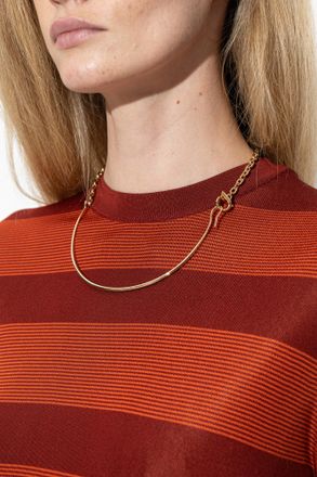 Ferragamo Short Necklace, Womens, Gold