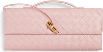 Bottega Veneta Long Andiamo Intrecciato Clutch Bag in Rose-Muse Brass at Nordstrom