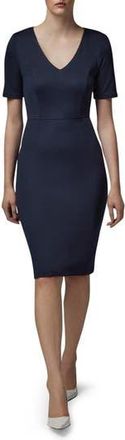 L.k. Bennett Natasha V-Neck Sheath Dress in Navy at Nordstrom Rack, Size 2 Us / 6 Uk