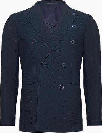 R2 Mens R2 DOUBLE BREASTED TRAVEL JACKET NAVY - Size: 40