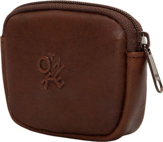 Giorgio Martello Milano Leather Coin Purse, Extra Small Minimalist Design in Dark Brown at Nordstrom