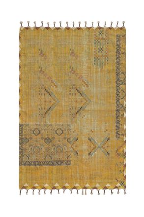 Calma House Alfombra color mostaza 90x150