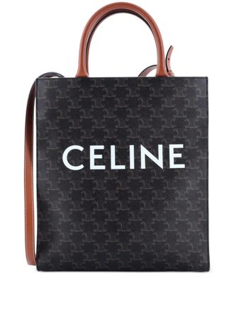 Celine Vertical Cabas Triomphe Coated Canvas Small tote bag - Brown