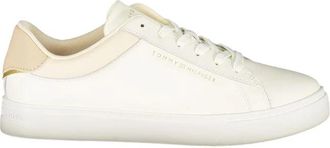 Tommy Hilfiger Leren Sneaker - Dames - Sneakers - Wit - 39 EU - Leer - Schoenen