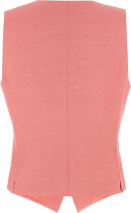 Alberto Biani Linen-Viscose Blend Vest - Pink
