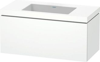 Duravit Lavamanos Duravit L-cube Con Base Mural, 100x48 Cm, 1 Caj&oacute;n, Sin