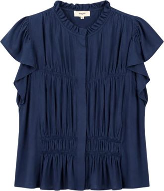 Suncoo Lou Blusa - Dames - Blouses - Blauw - S - Overhemden