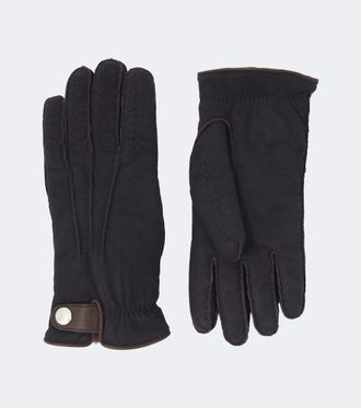 Brunello Cucinelli Leather-trimmed shearling gloves