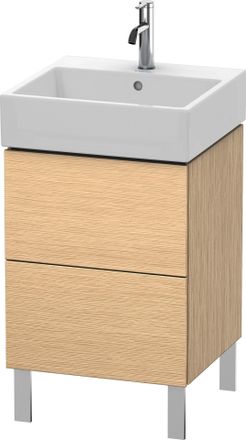 Duravit Duravit L-cube Mueble De Aseo Vertical 48,4 X 45,9 Cm, 2 Extra&iacute;bles, Para Vero Air 235050, Color: Roble Cepillado Chapa De Madera Aut&eacute;ntica - Lc677401