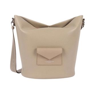Lancaster Maya Double Kba Crossbody Tas - Dames - Tassen - Beige - Maat: ONE Size Leer