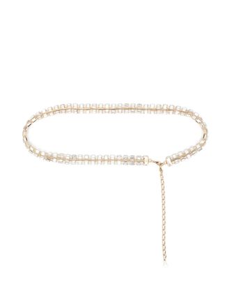 Patrizia Pepe crystal-embellished belt - women - glass/Brass - One Size - Gold