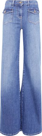 Elisabetta Franchi Jeans Flared Pj18n66e2 139 Vintage Blue