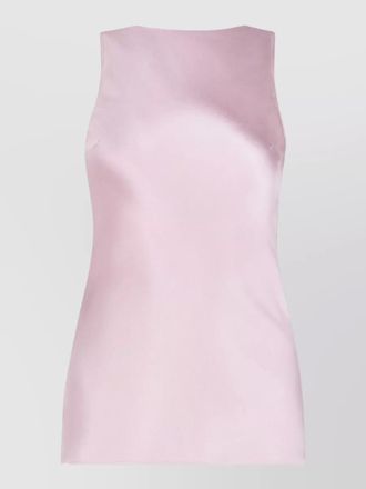 Nina Ricci halterneck silk satin top draped back