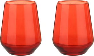 Pasabahce Set 2 bicchieri acqua rossi in vetro Allegra