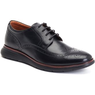 Base London Flight Leather Mens Black Brogues Shoes - Size UK 12