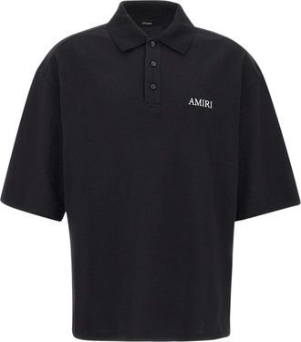 Amiri Oversized Polo - Heren - Polos - Zwart - S - Katoen - Tops
