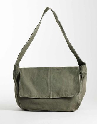 Levi's borsa messenger Oliver color kaki-Verde