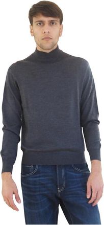 Barba Maglia Collo a Lupetto - Heren - Coltruien - Grijs - L - Wol - Truien & Vesten