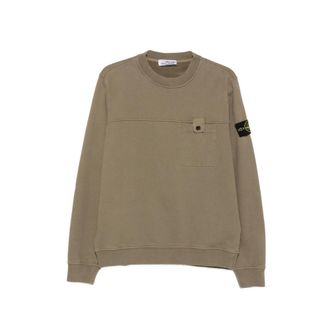 Stone Island Logo-patch Chest-pocket Sweatshirt
